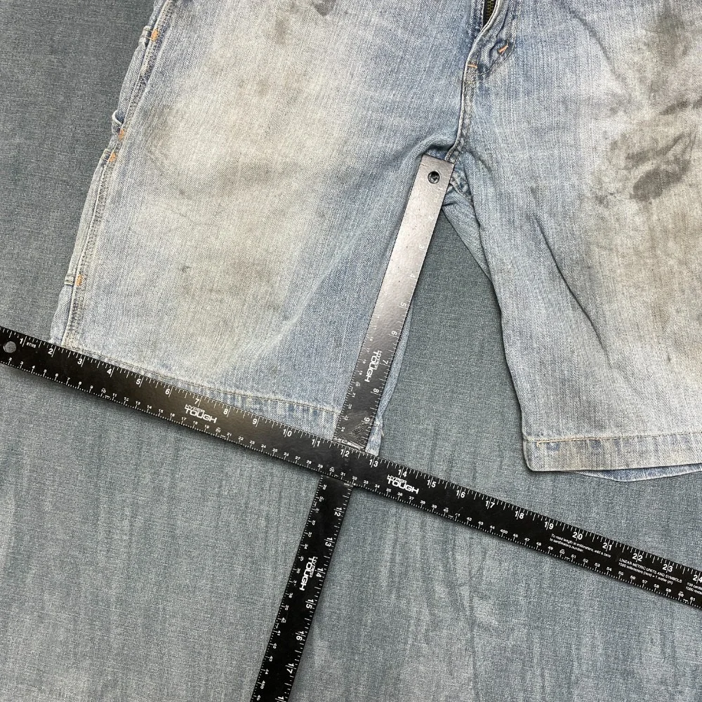 Levi's Carpenter Shorts Mens 35 Blue Denim Straight Leg Workwear Mid Rise Summer